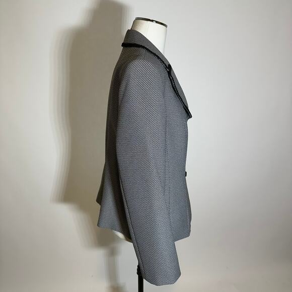 NWT Collections for Le Suit Blazer Suit Jacket Womens Size 16 Career Black/White - Picture 3 of 11